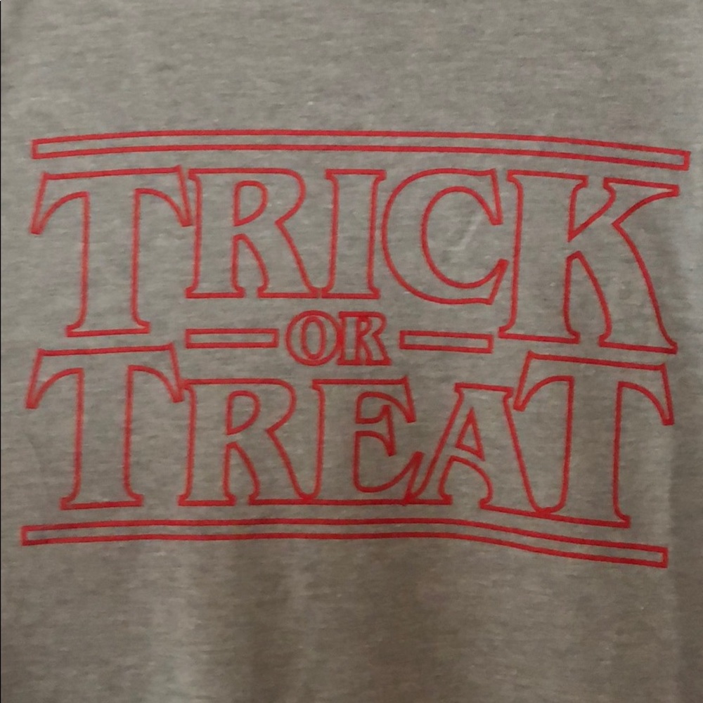 Trick or Treat gray tee, sz XL (14:16) boys, NWT